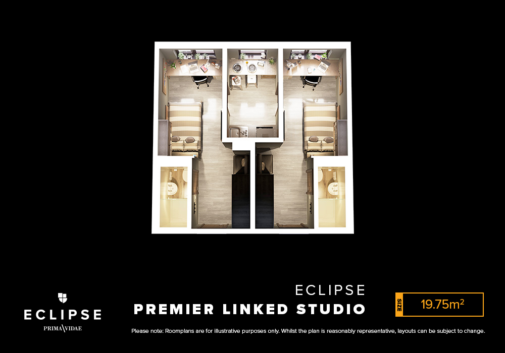 Gold 2 Bed Apartment - Collegiate Eclipse - Gallery - 2