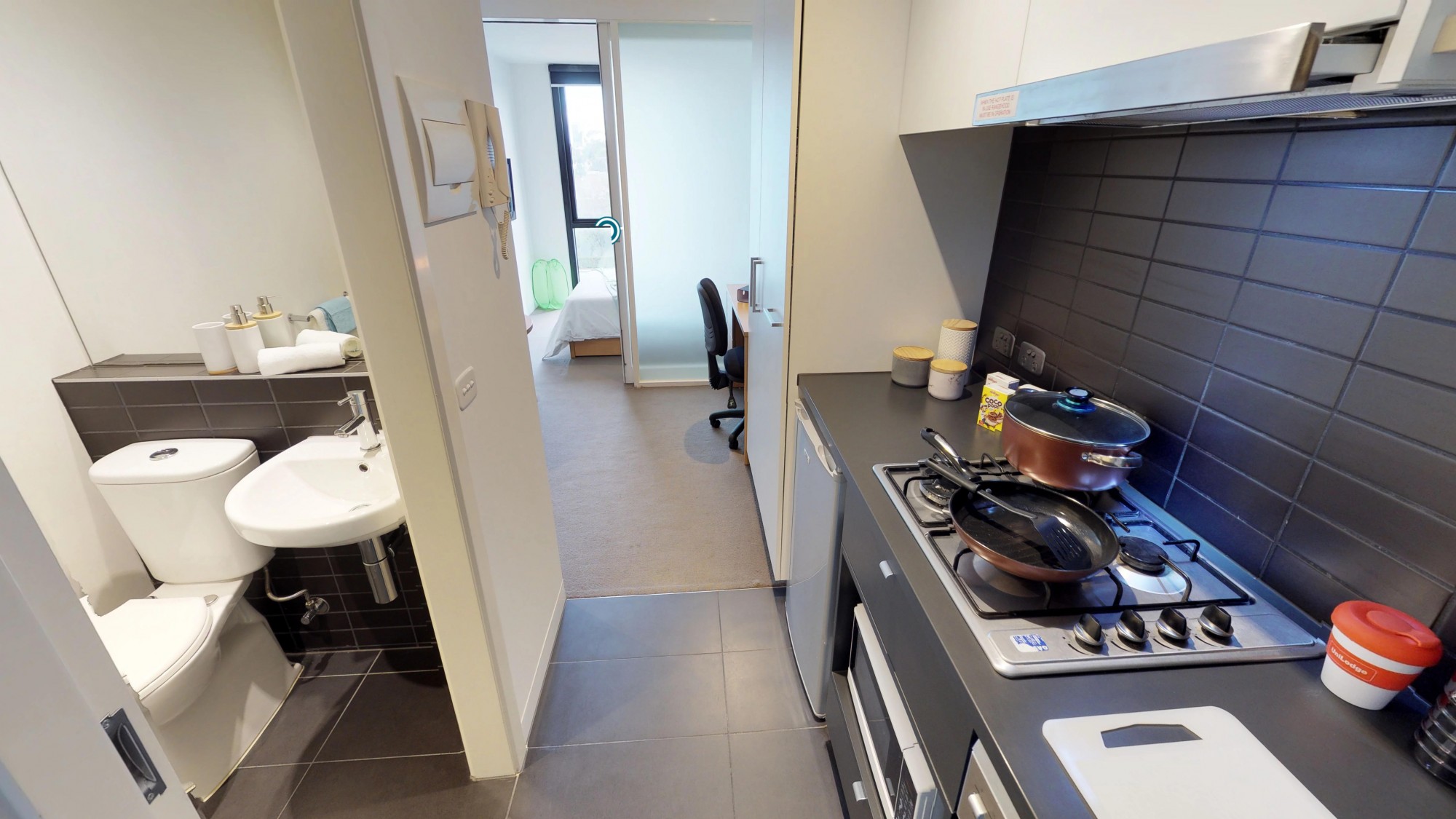  1 Bedroom Standard  -  Student Living on Villiers, Melbourne | Student Accommodation  - Gallery -  3