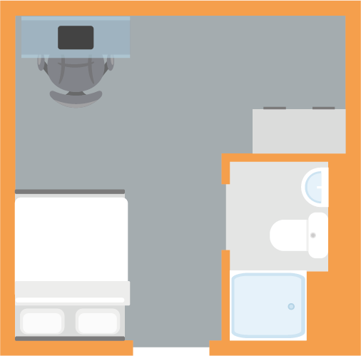  Classic En-Suite Ground Floor - Kentish House  -  Canterbury Student Village  - Gallery -  3