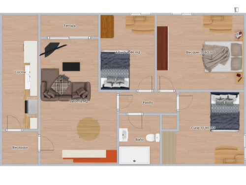 Beautiful flat close to university. All included. Weekly Cleaning included