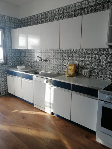 Bed in a nice twin bedroom, in Ramalde