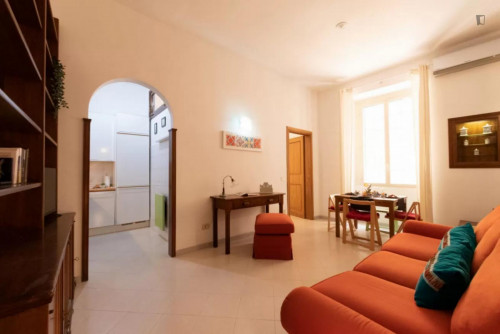 Welcoming one-bedroom apartment with sofa bed near Villa Borghese