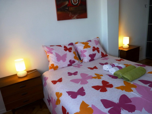 Room with a double bed in a 3-bedroom apartment in Santa Apolónia - Gallery - 5