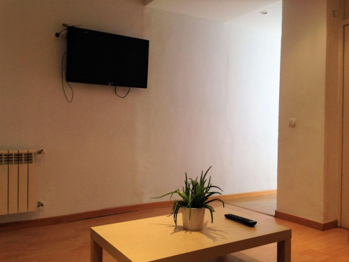 Simple double bedroom in the beautiful Palacio district of Madrid