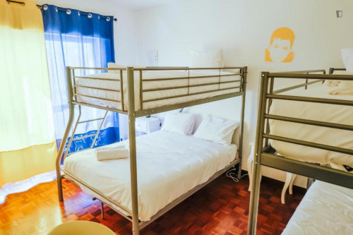 Pleasant 5-bed dorm in Restelo, a modern and colourful hostel