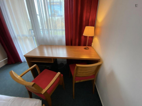 Bed in an ensuite twin bedroom, in a hotel near Přírodní park Košíře-Motol - Gallery - 39