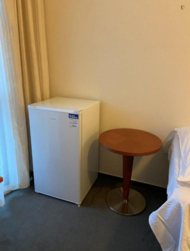 Bed in an ensuite twin bedroom, in a hotel near Přírodní park Košíře-Motol - Gallery - 25