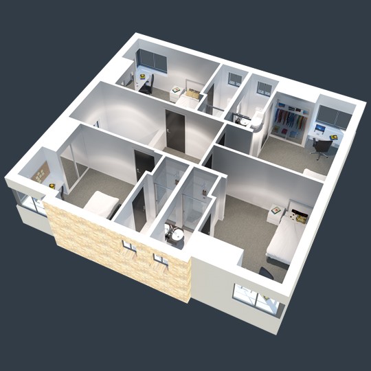  5 Bedroom Apartment East Superior Double Room  -  ماكواير يونيفرسيتي فاليدج  - Gallery -  1