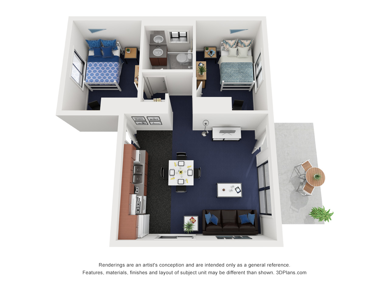  2 Bedroom Apartment West Double  -  ماكواير يونيفرسيتي فاليدج  - Gallery -  1