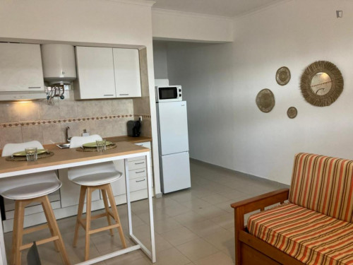 Cozy 1-Bedroom Flat in Oeiras, Steps from Beach Nova SBE