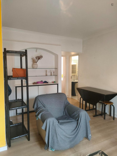 Apartamento T1 nas Laranjeiras com grande terraço