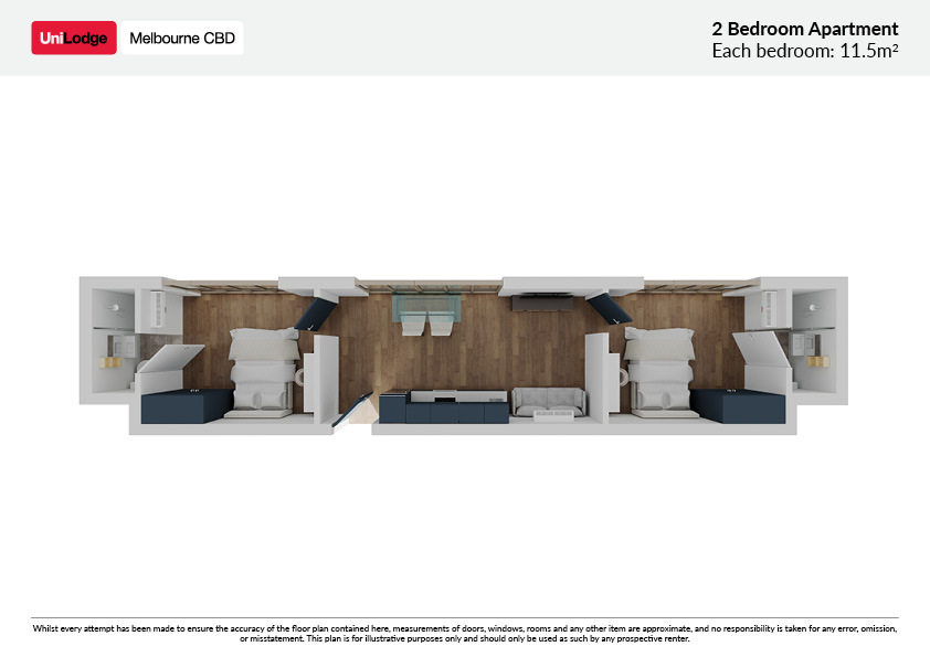 2 Bedroom Apartment - UniLodge Melbourne Flagstaff - Gallery - 7