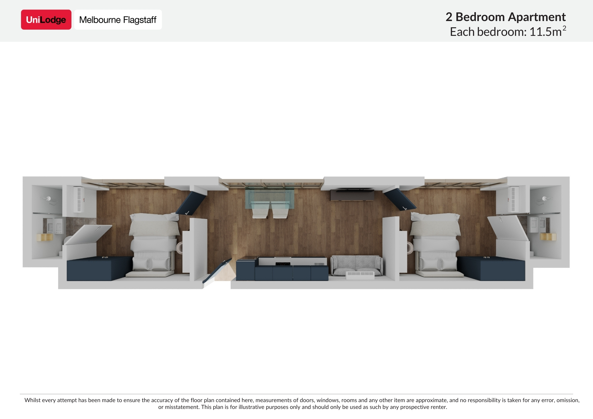  2 Bedroom Apartment  -  UniLodge Melbourne Flagstaff  - Gallery -  8