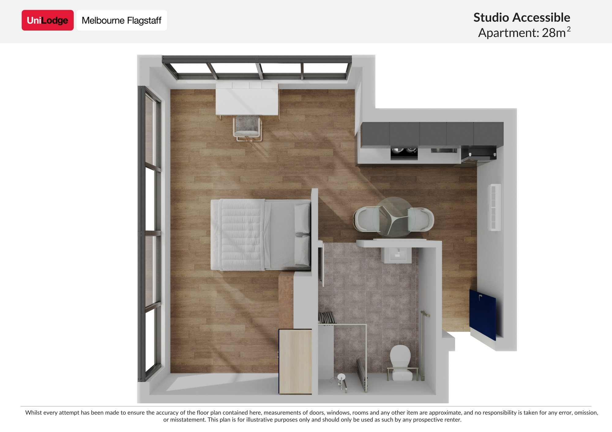  Studio Queen Accessible  -  UniLodge Melbourne Flagstaff  - Gallery -  4