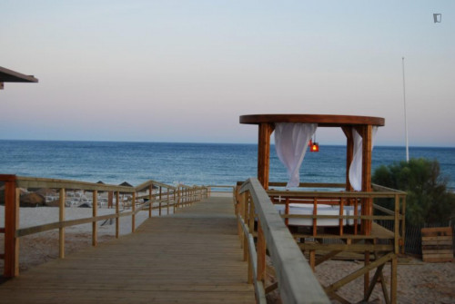 Charming 2-bedroom house in a pinewood resort on the beach