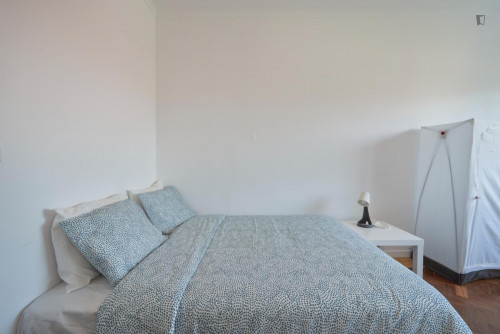 Bright double bedroom in a 15-Bedroom apartment, near Eduardo VII Park