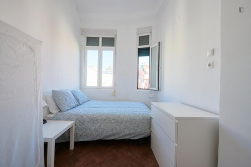 Luminous double bedroom in a shared apartment, in Marquês de Pombal area