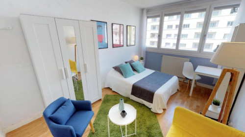 Snug double bedroom in a 3-Bedroom apartment close to Université Jean Moulin Lyon 3