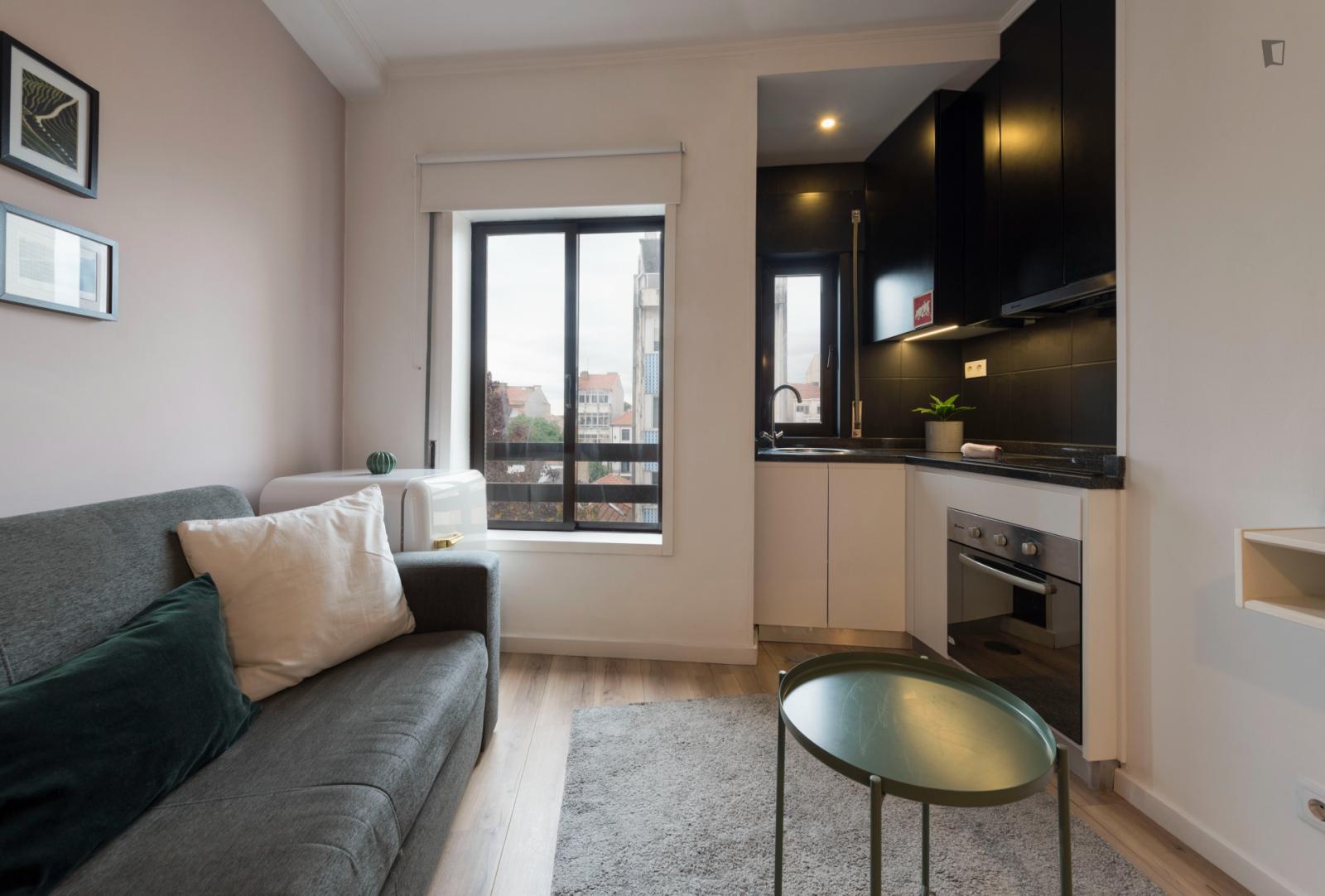  Stylish 1-Bedroom Apartment With Balcony Near Faria Guimarães Metro Station  -  Stylish 1-Bedroom apartment with balcony near Faria Guimarães metro station  - Gallery -  1