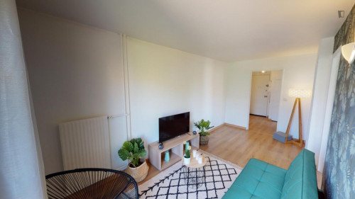 Stylish double bedroom in a 4-Bedroom apartment, near André Malraux Park