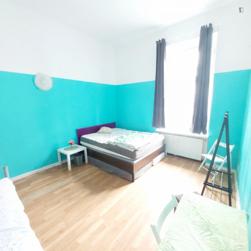 Comfy double bedroom in a 4-Bedroom apartment right next to the Main Square