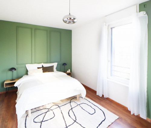 Lovely double bedroom in a 4-bedroom apartment, very close to the University of Lille