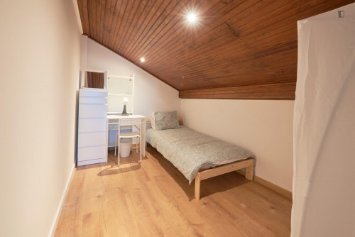 Cosy single bedroom without window not far from Roma metro station