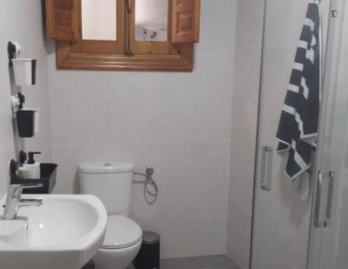 Stunning double bedroom in a 4-bedroom flat close to Puerta de Purchena