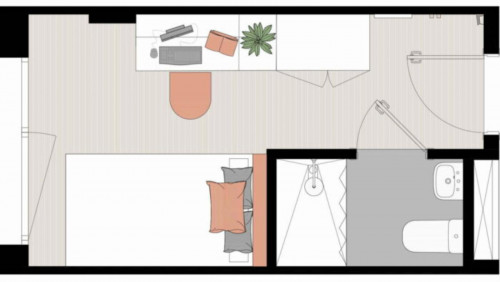 Snug double ensuite bedroom not far from the University of Navarre