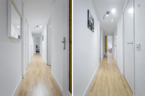 Appealing double bedroom in a student flat, in El Born