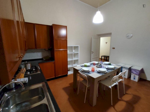 Bed in a twin bedroom, near Firenze Campo Marte train station - Gallery - 10