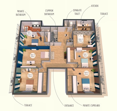 Large and spacious apartment located in the hyper-center of Marseille