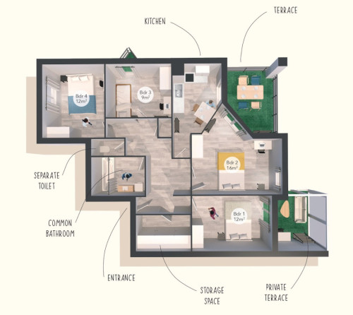Superb apartment ideally located in Marseille