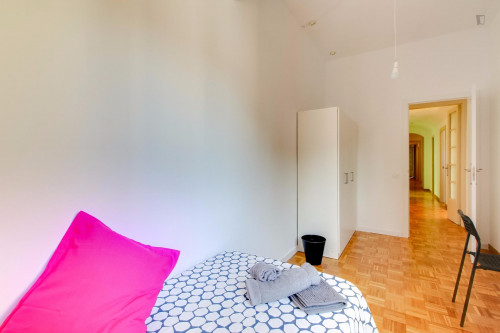 Beautiful single bedroom in a 10-bedroom flat, near Hospital Clínic metro