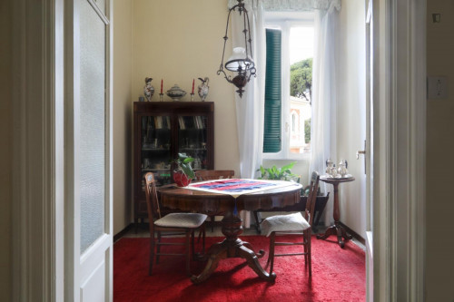 Charming single bedroom with a private bathroom, in Trastevere.