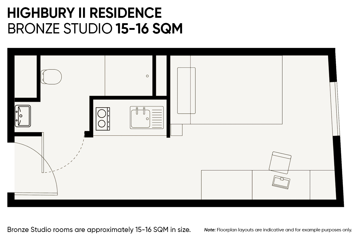  Bronze Studio - Street View | Upper Level  -  Highbury II Residence - Flexible Tenancies  - Gallery -  3