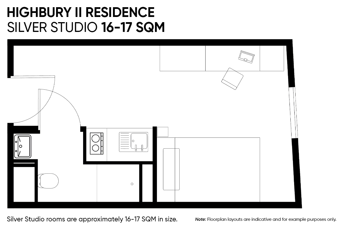  Silver Studio - Street View | Lower Level  -  Highbury II Residence - Flexible Tenancies  - Gallery -  6