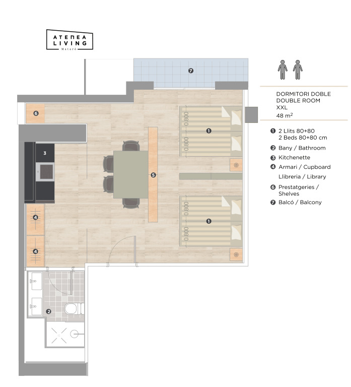 Twin XXL Shared Room - 8