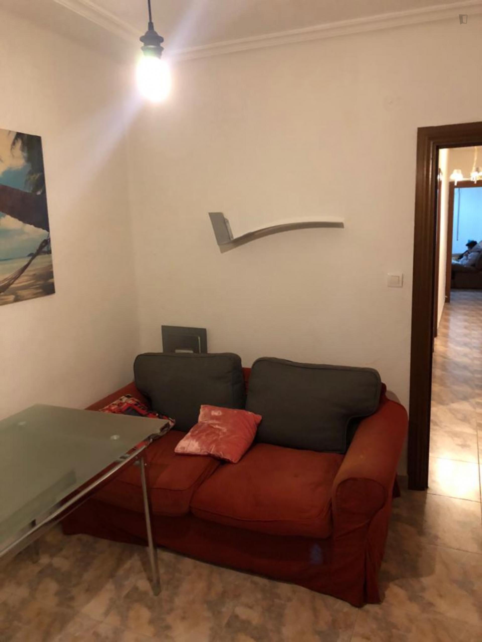 Decent double bedroom with private salón near Plaza Mayor