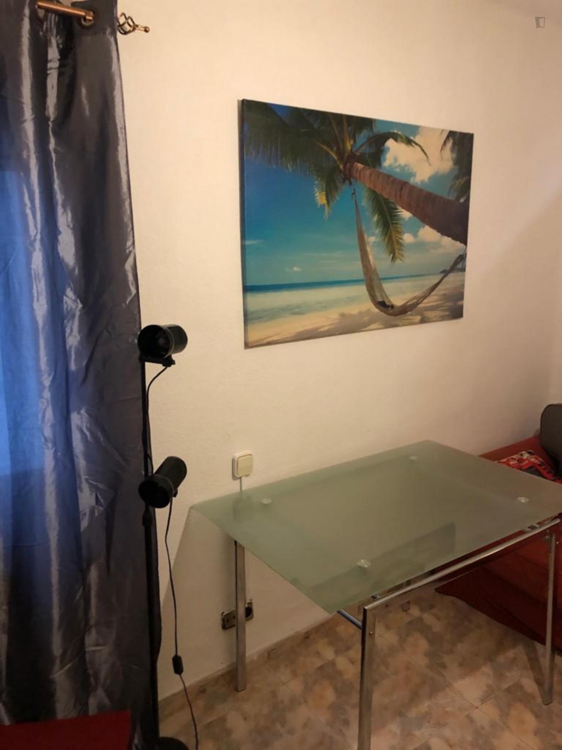 Decent double bedroom with private salón near Plaza Mayor