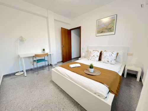 Bright double bedroom in campus Blasco Ibañez