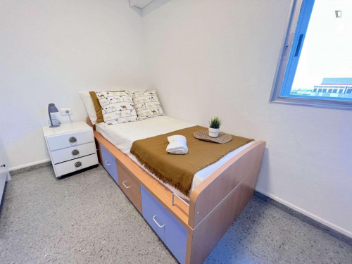 Snug single bedroom in Campus Blasco Ibañez
