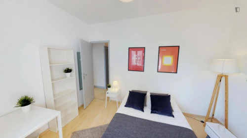Comfy double bedroom near the Centre Hospitalier Universitaire Hôpital Saint Eloi