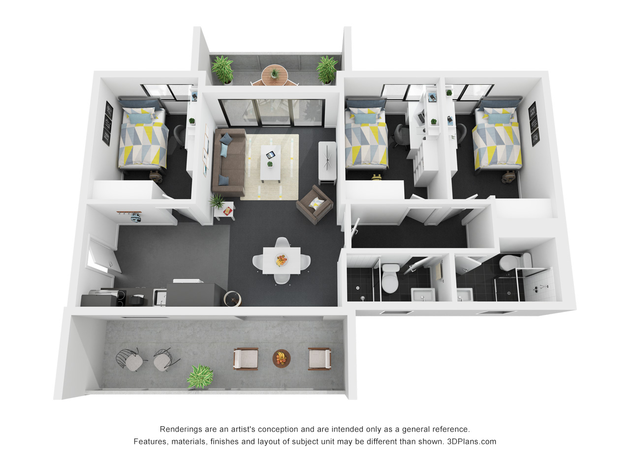  3-Bedroom Apartment  -  UNSW Village  - Gallery -  3