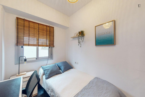 Cozy single bedroom in a property with balcony