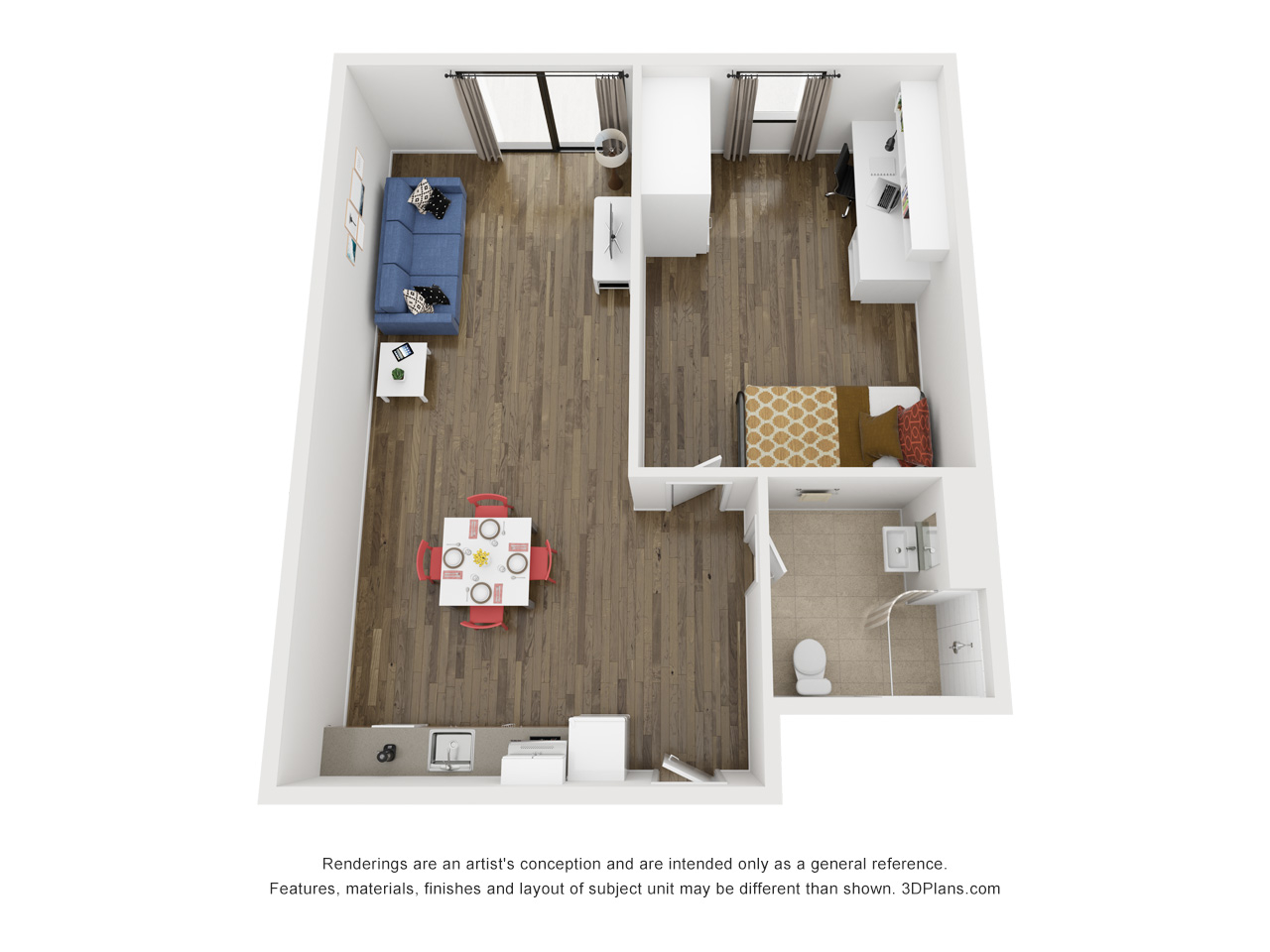 1 Bedroom Apartment - 1