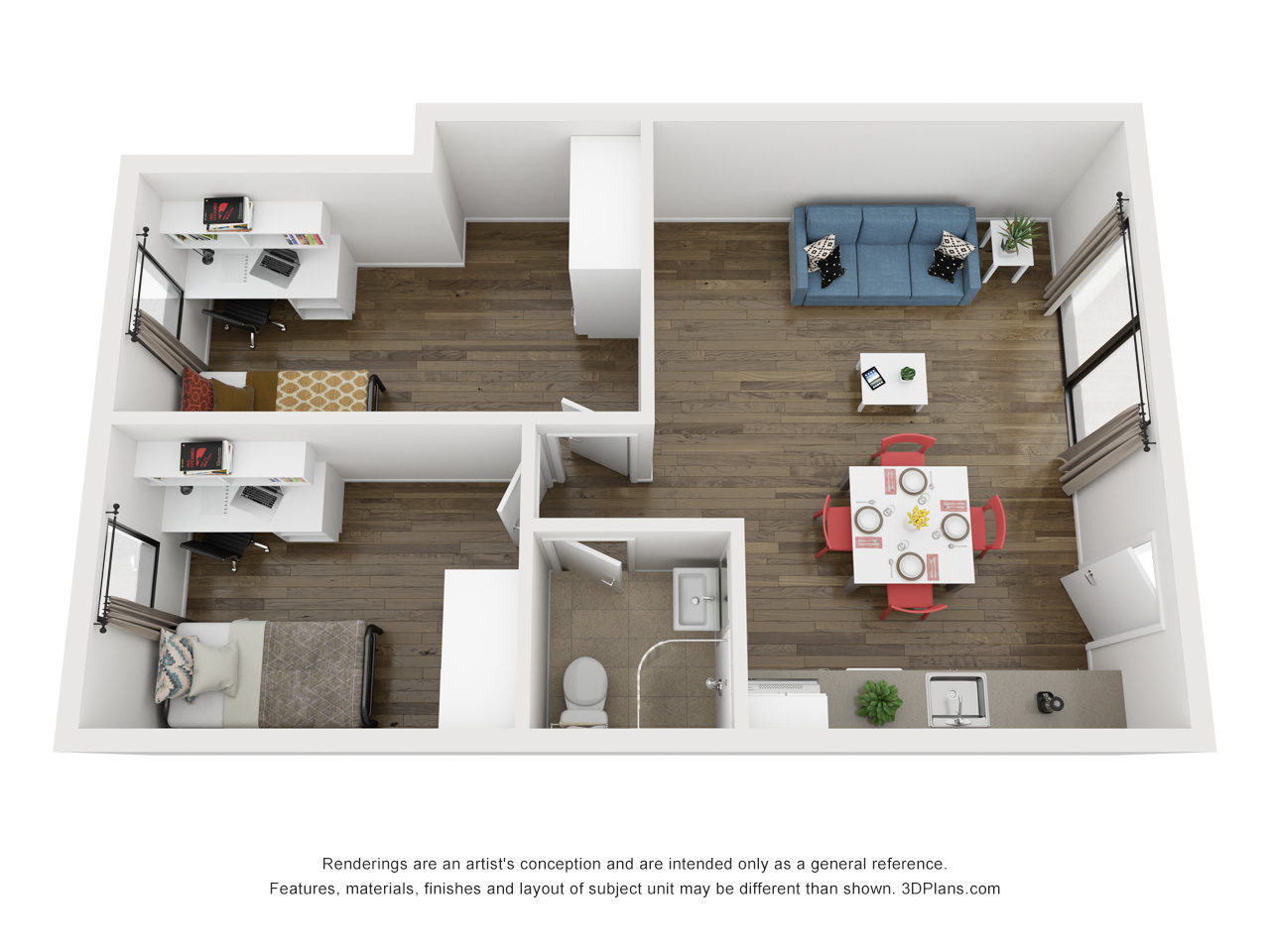 2 Bedroom Apartment - 1