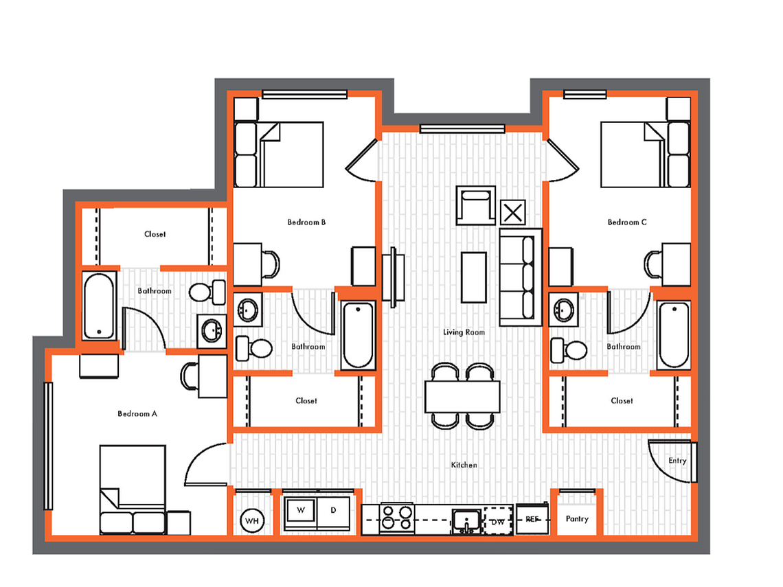  3 Bed, 3 Bath Plus  -  Yugo Corvallis Domain  - Gallery -  3