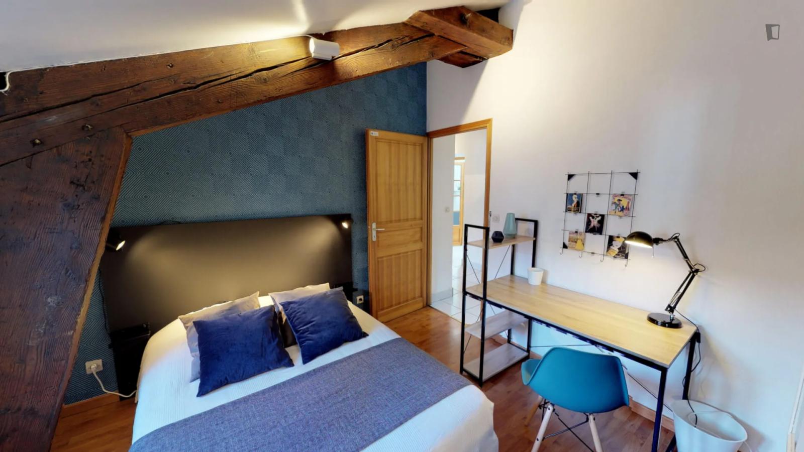 Cushy Double Bedroom Not Far From Hôtel De Ville L. Pradel Metro Station - 1
