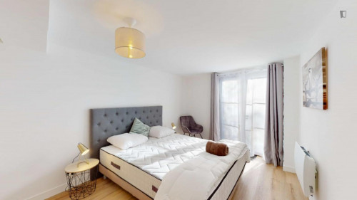 Big double bedroom in the Île de Nantes